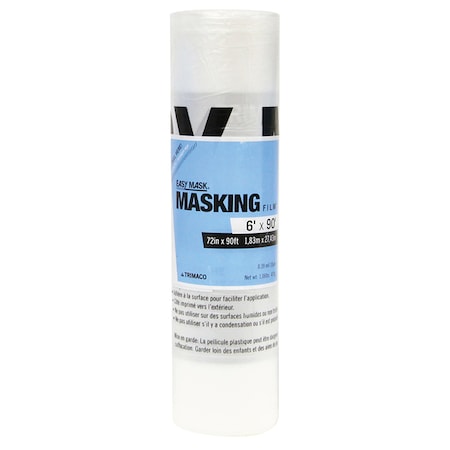 Trimaco 72" x 90' Easy Mask .4-Mil Standard Grade Masking Film 67290